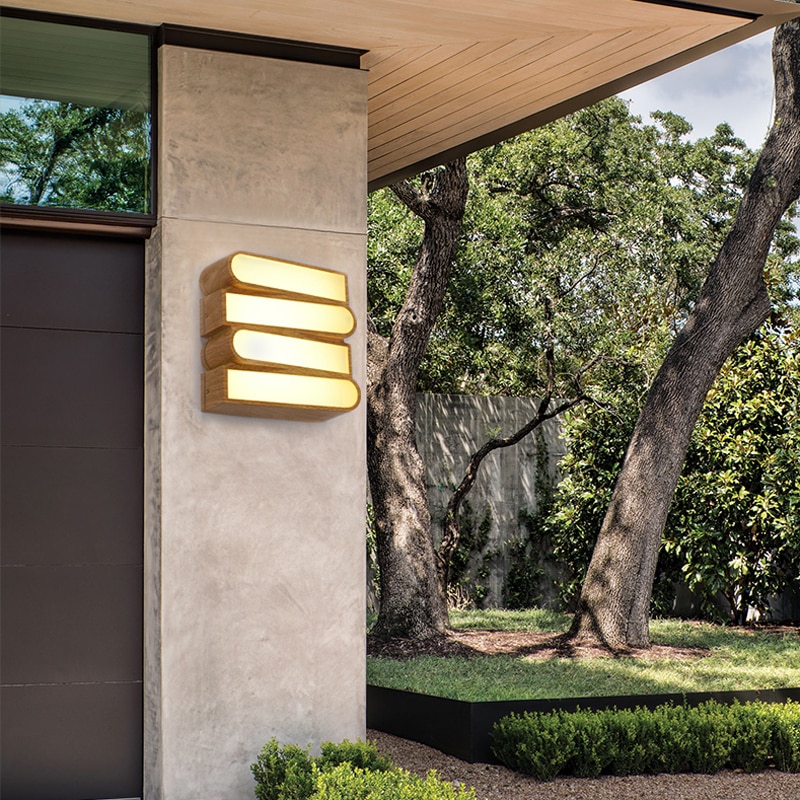 LED Wall Lamps Wooden Light